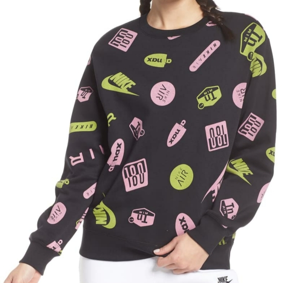 pink and lime green nike shirt